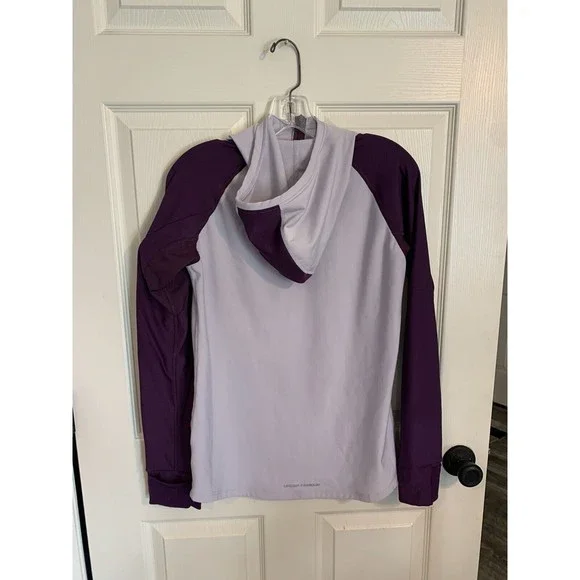 Under Armour Tech Graphic 1/4 Zip Long Sleeve hooded Running Top purple size L - Picture 6 of 11
